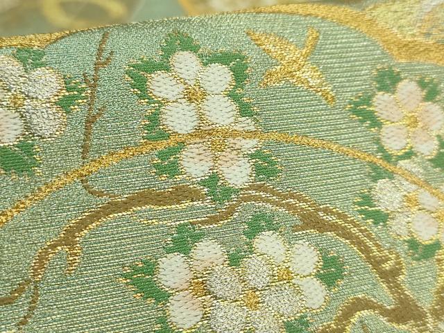 平和屋着物●極上　西陣　川島織物　六通柄　本袋帯　鏡裏花鳥文　金銀糸　逸品　DZAB4594kh6