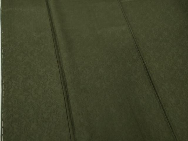 平和屋本店●極上　紋屋井関　御寮織　お召　鳳凰桐笹地紋　色無地　仙斉茶色　染の近江謹製　逸品　未使用　DZAB4601kh6