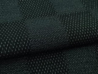 平和屋本店●極上　白鷹お召　110亀甲　市松文様　逸品　DZAB4602kh6