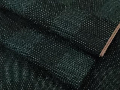 平和屋本店●極上　白鷹お召　110亀甲　市松文様　逸品　DZAB4602kh6