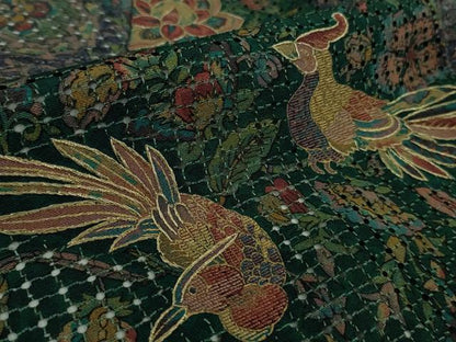 平和屋本店●極上　中国三大刺繍　総スワトウ刺繍　汕頭刺繍　訪問着　人物鳥獣更紗花文　金糸　逸品　DZAB4618kh6