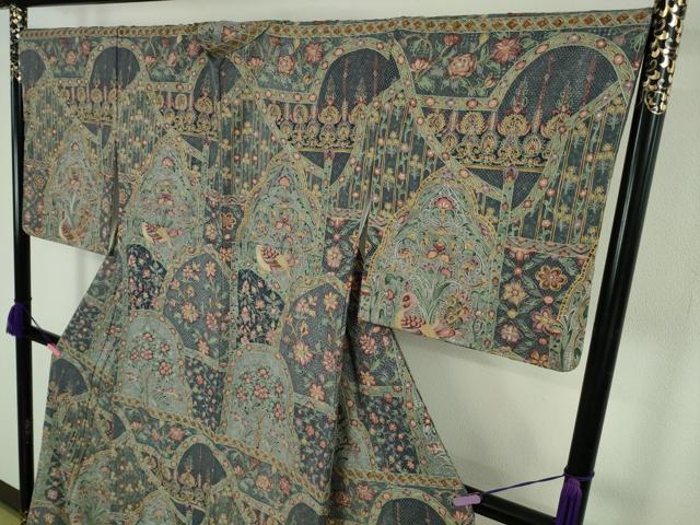 平和屋本店●極上　中国三大刺繍　スワトウ刺繍　汕頭刺繍　総刺繍　訪問着　花鳥文　逸品　DZAB4619kh6