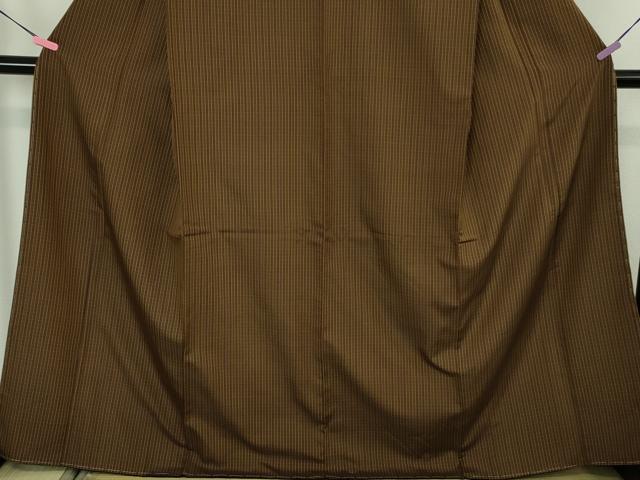 平和屋本店●極上　本場黄八丈　黒八丈　紬　格子　逸品　DZAB4625kh6