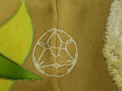 平和屋本店∞極上　アンティーク　大正ロマン　羽織　手刺繍　孔雀花文　金糸　逸品　DZAB4637kh6