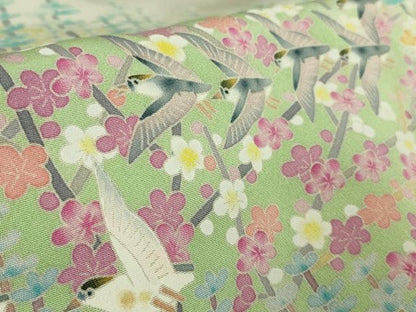 平和屋着物●極上　本加賀友禅作家　百貫華峰　色留袖　群鳥樹林花文　枯野色地　暈し染め　逸品　DZAB4640kh6