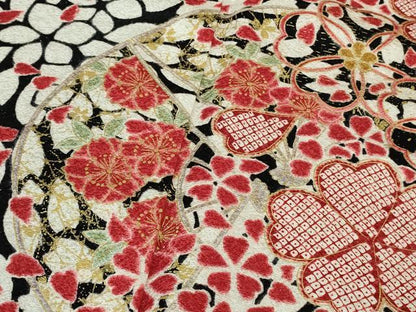 平和屋着物●極上　振袖　花尽くし　金彩　銀通し地　逸品　DZAB4641kh6