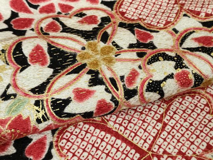 平和屋着物●極上　振袖　花尽くし　金彩　銀通し地　逸品　DZAB4641kh6