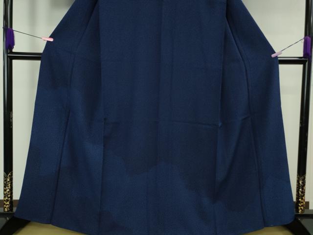 平和屋着物●極上　藍造り国選定無形文化財　藍師・佐藤昭人　大澤石雄　訪問着　霞文　反端付き　逸品　DZAB4648kh6