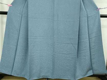 平和屋着物●極上　色無地　枝垂れ花地紋　薄群青色　逸品　DZAB4649kh6