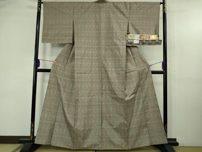 平和屋着物▽極上 都喜ヱ門 本場大島紬 単衣 紬萬葉 輝く装い 藤絹織物謹製 証紙付き 逸品 DZAB4654kh6