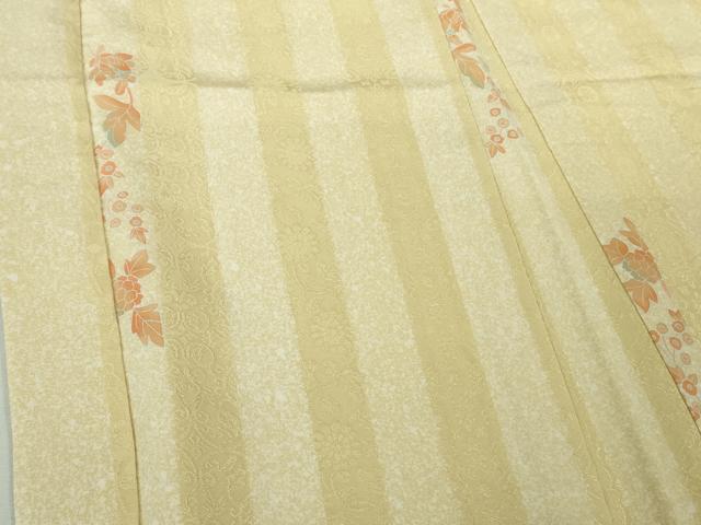 平和屋着物∞極上　羽織　お召地　草花間道　羽織紐付き　逸品　DZAB4659kh6