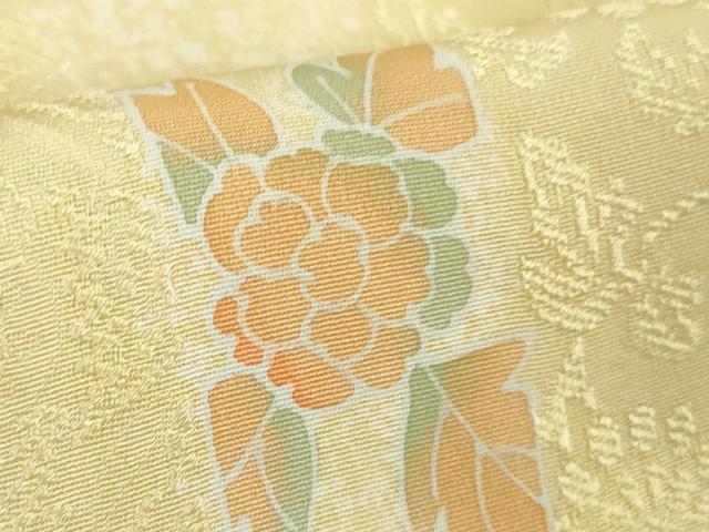 平和屋着物∞極上　羽織　お召地　草花間道　羽織紐付き　逸品　DZAB4659kh6