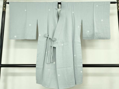 平和屋着物∞極上　道中着　ロング丈　鹿の子丸文　淡藤色地　逸品　DZAB4663kh6
