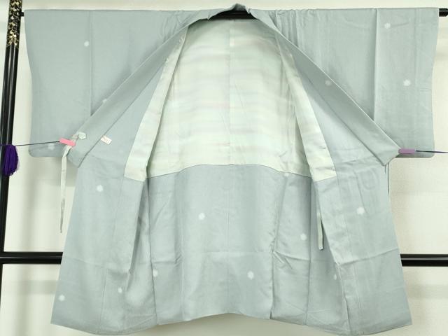 平和屋着物∞極上　道中着　ロング丈　鹿の子丸文　淡藤色地　逸品　DZAB4663kh6