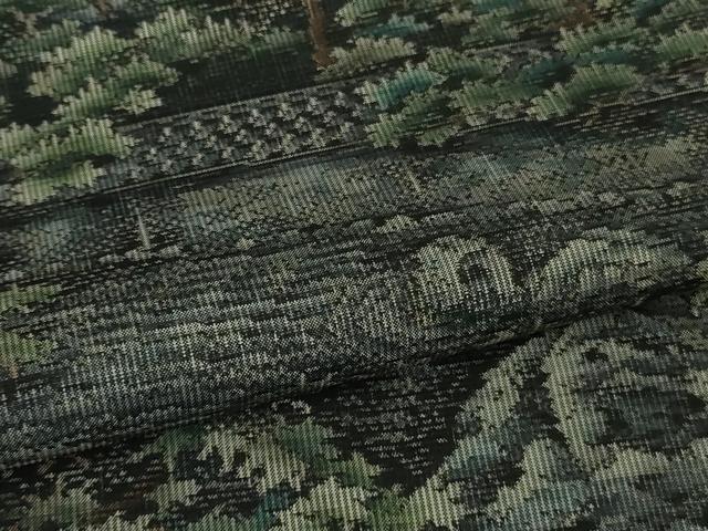 平和屋本店●極上　白泥染の第一人者・絣の魔術師 恵積五郎 本場大島紬 恵大島織物謹製 総絣 ますいわ屋扱い　証紙付き　逸品　DZAB4665kh6
