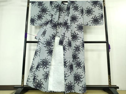 平和屋着物∴極上　夏物　浴衣　綿絽　乱菊　逸品　未使用　DZAB4671kh6
