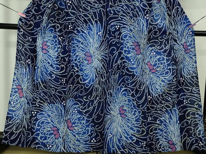 平和屋着物∴極上 夏物 浴衣 有松鳴海絞り 乱菊 暈し染め 綿 逸品 DZAB4672kh6