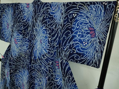 平和屋着物∴極上 夏物 浴衣 有松鳴海絞り 乱菊 暈し染め 綿 逸品 DZAB4672kh6