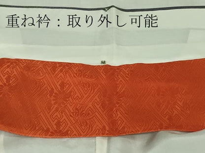 平和屋本店●極上　銀座新松　訪問着　菊　梅　牡丹　楓　褐色地　金彩　逸品　DZAB4686kh6