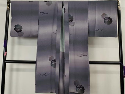 平和屋着物∞極上　長羽織　雪輪　雪芝　笹文　暈し染め　逸品　DZAB4693kh6