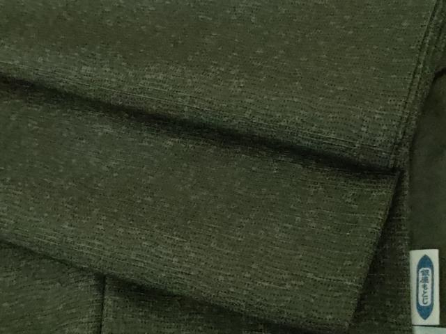 平和屋本店●極上　男性　銀座もとじ　お召　キングサイズ　羊羹色　逸品　DZAB4694kh6