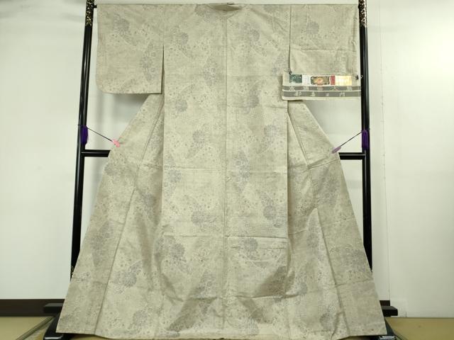 平和屋本店●極上　都喜ヱ門　本場大島紬　白大島　藤白泥　正倉院切嵌文様　藤絹織物謹製　証紙付き　逸品　DZAB4696kh6