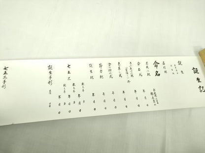 平和屋本店[]極上　お宮参り　男の子　祝着　産着　初着　のしめ　襦袢セット　鷹　金彩　誕生記付き　逸品　DZAB4697kh6