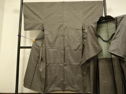 平和屋着物●極上　男性　本場大島紬　アンサンブル　長羽織　逸品　未使用　DZAB4702kh6