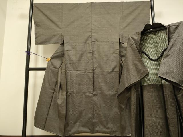 平和屋着物●極上　男性　本場大島紬　アンサンブル　長羽織　逸品　未使用　DZAB4702kh6