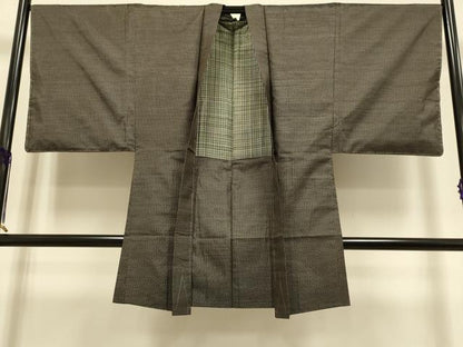 平和屋着物●極上　男性　本場大島紬　アンサンブル　長羽織　逸品　未使用　DZAB4702kh6