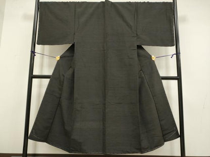 平和屋着物●極上　男性　紬　アンサンブル　キングサイズ　羽裏・鷹　濃い檳榔子染色　逸品　未使用　DZAB4703kh6
