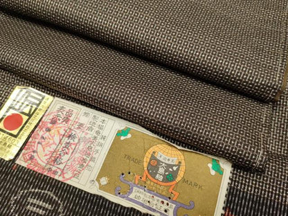 平和屋着物●極上　男性 本場大島紬 アンサンブル 長襦袢(無双仕立て)・長羽織セット 100亀甲 総詰め 証紙付き　逸品　未使用　DZAB4704kh6