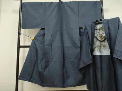 平和屋着物●極上　男性　本場大島紬　アンサンブル　キングサイズ　長羽織　100亀甲　総詰め　反端付き　逸品　未使用　DZAB4709kh6