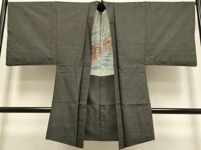 平和屋着物●極上　男性　本場大島紬　アンサンブル　長羽織　100亀甲　総詰め　逸品　DZAB4713kh6