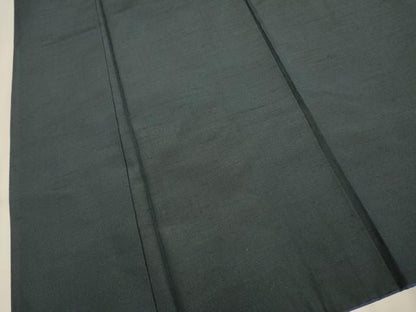 平和屋着物●極上　男性　紬　アンサンブル　長羽織　色無地　濃い藍鉄色　逸品　DZAB4717kh6