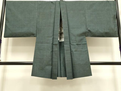 平和屋着物●極上　男性　本場大島紬　アンサンブル　長羽織　100亀甲　総詰め　逸品　DZAB4720kh6
