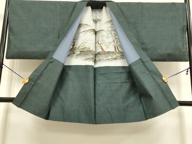 平和屋着物●極上　男性　本場大島紬　アンサンブル　長羽織　100亀甲　総詰め　逸品　DZAB4720kh6