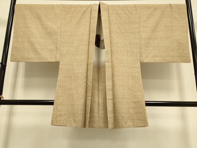 平和屋本店●極上　男性　本場結城紬　重要無形文化財　アンサンブル　長羽織　100亀甲　総詰め　証紙付き　逸品　DZAB4724kh6