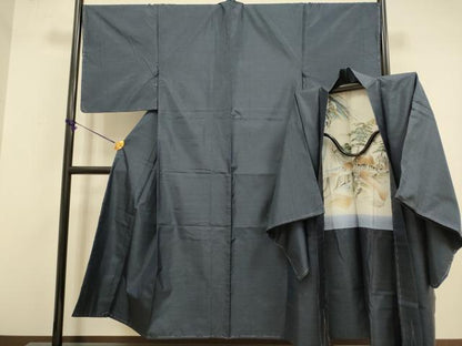 平和屋着物●極上　男性　本場大島紬　アンサンブル　長羽織　逸品　未使用　DZAB4725kh6
