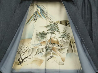 平和屋着物●極上　男性　本場大島紬　アンサンブル　長羽織　逸品　未使用　DZAB4725kh6