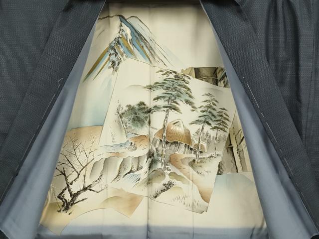 平和屋着物●極上　男性　本場大島紬　アンサンブル　長羽織　逸品　未使用　DZAB4725kh6