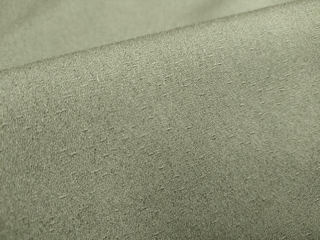 平和屋着物●極上　男性　お召　アンサンブル　長羽織　色無地　着物:濃い利休色　羽織:濃い灰汁色　逸品　DZAB4727kh6