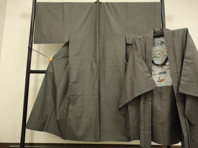 平和屋着物●極上　男性　本場大島紬　アンサンブル　キングサイズ　100亀甲　総詰め　さが美扱い　逸品　DZAB4728kh6