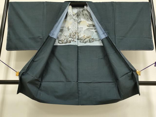 平和屋着物●極上　男性　本場大島紬　アンサンブル　長羽織　100亀甲　総詰め　逸品　未使用　DZAB4730kh6