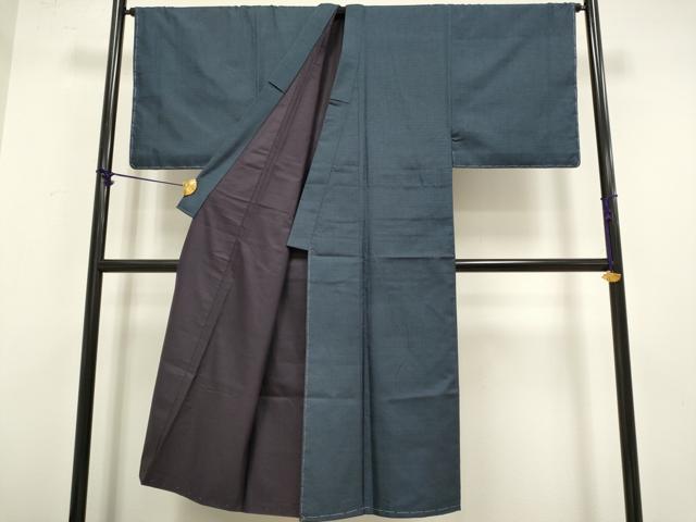 平和屋着物●極上　男性　本場大島紬　アンサンブル　長襦袢(袷)・長羽織セット　100亀甲　総詰め　羽裏・鷹　逸品　未使用　DZAB4735kh6