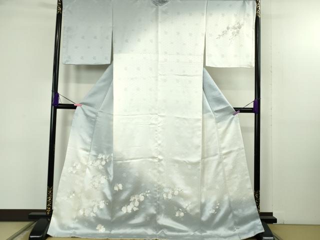 平和屋本店●極上　訪問着　総刺繍　胡蝶蘭　暈し染め　金銀糸　ロング丈　逸品　DZAB4740kh6