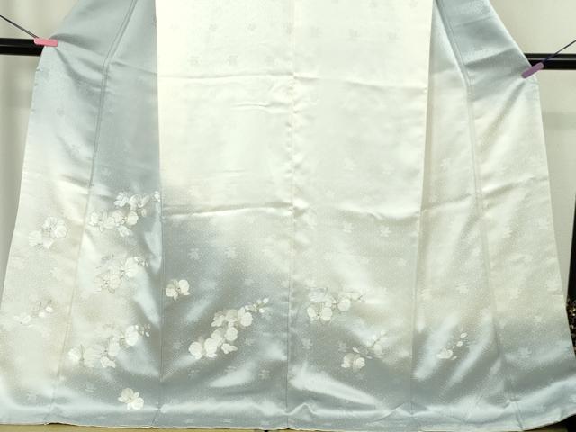 平和屋本店●極上　訪問着　総刺繍　胡蝶蘭　暈し染め　金銀糸　ロング丈　逸品　DZAB4740kh6