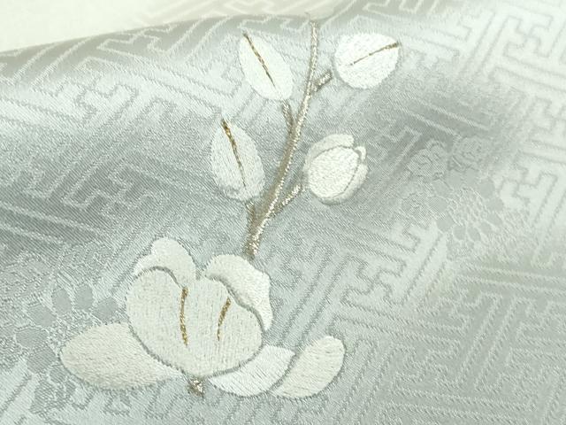 平和屋本店●極上　訪問着　総刺繍　胡蝶蘭　暈し染め　金銀糸　ロング丈　逸品　DZAB4740kh6