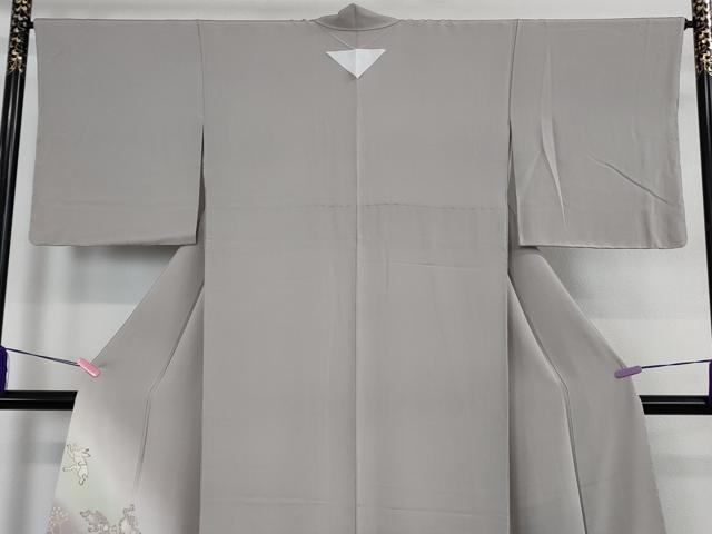 平和屋着物●極上　本加賀友禅作家　松井眞夫　色留袖　鳥獣戯画　薄梅鼠色地　逸品　未使用　DZAB4742kh6