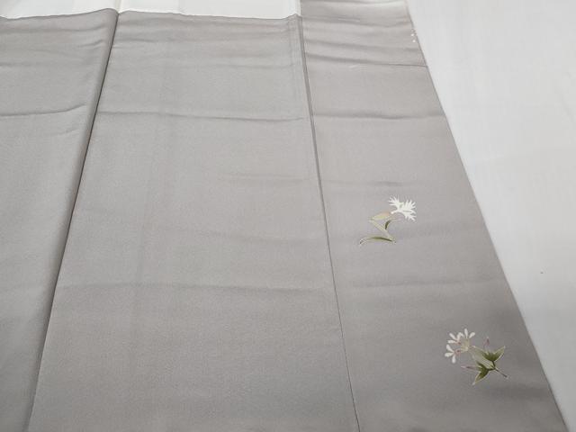平和屋着物●極上　本加賀友禅作家　松井眞夫　色留袖　鳥獣戯画　薄梅鼠色地　逸品　未使用　DZAB4742kh6